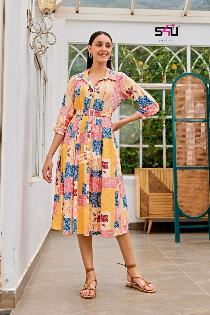 S4u Anokhi Vol 9 Rayon Party Wear kurtis Catalog